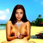 爆乳痴女が得意の手コキとフェラチオで男優たちの精液搾り取る！